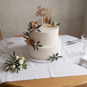 Poročni cake topperji za torte z imeni